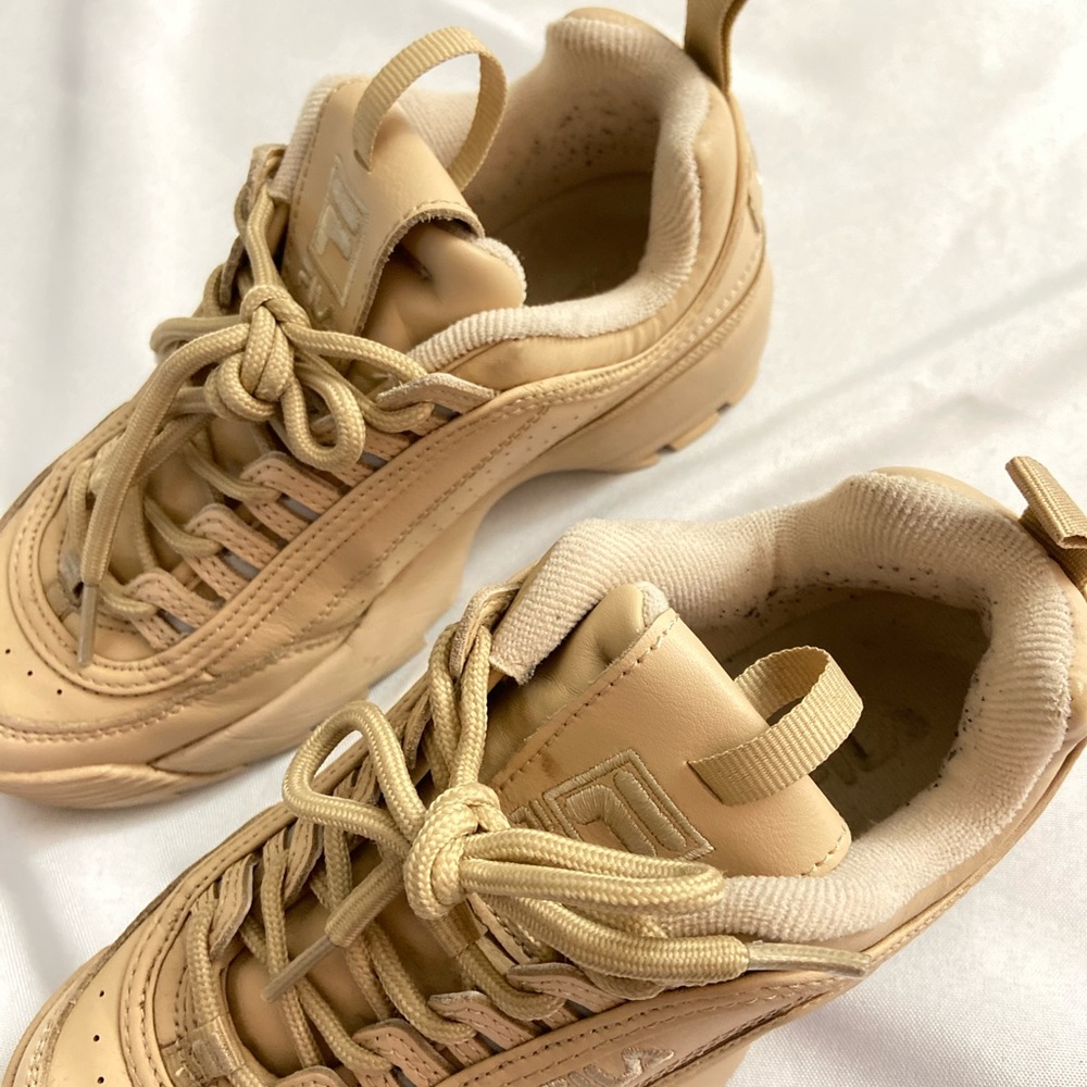 Tan Fila Women's Disruptor II Autumn Sneakers - Picture 7 of 8